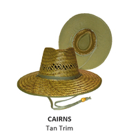 Rockos Straw Hat Essential Range - Cairns - Tan
